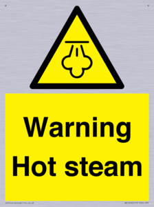 Warning Hot steam